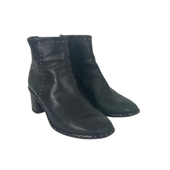 Black Leather Ankle Boots - Picture 8 of 10